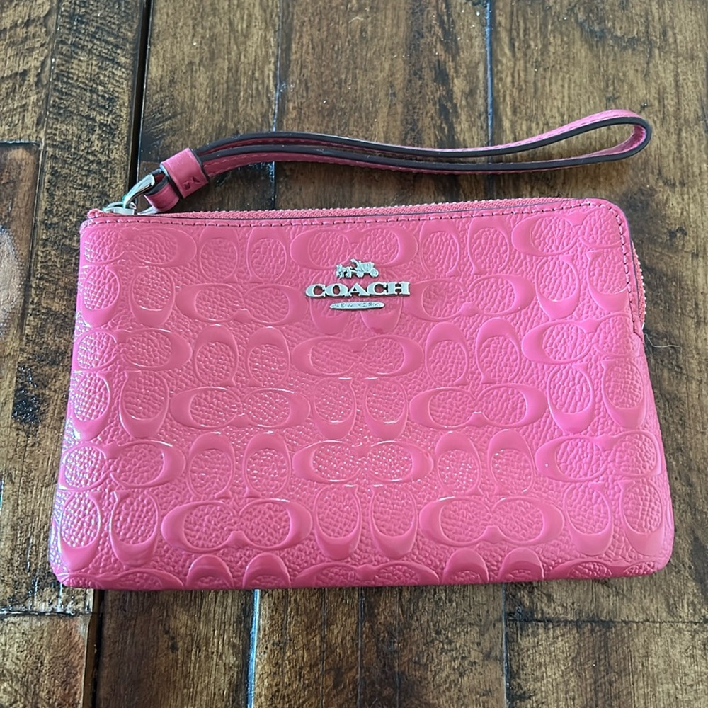 Pink Coach Wristlet